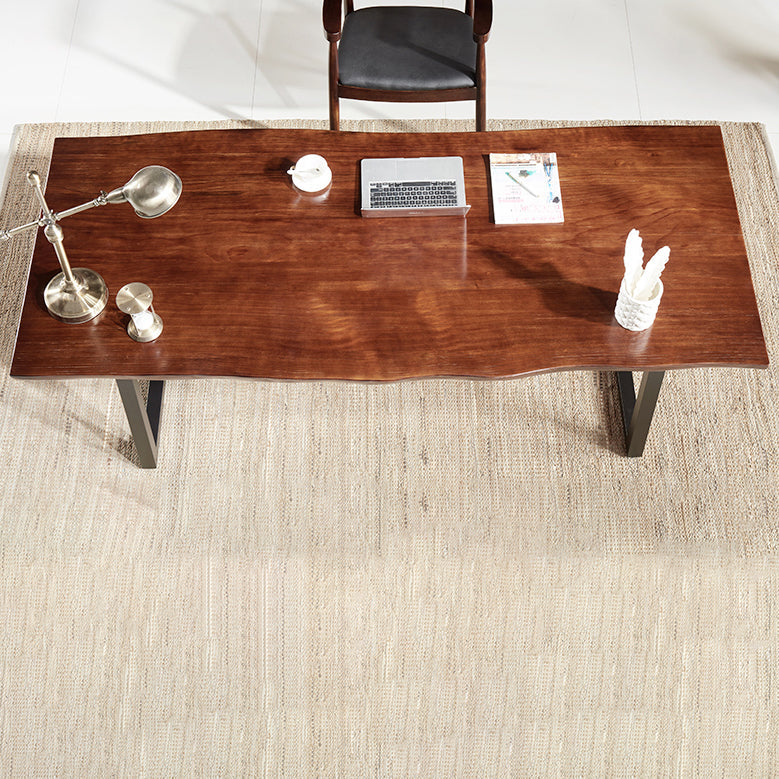 Escritorio de oficina de madera sólida de estilo de escritura de casa y oficina de estilo contemporáneo marrón