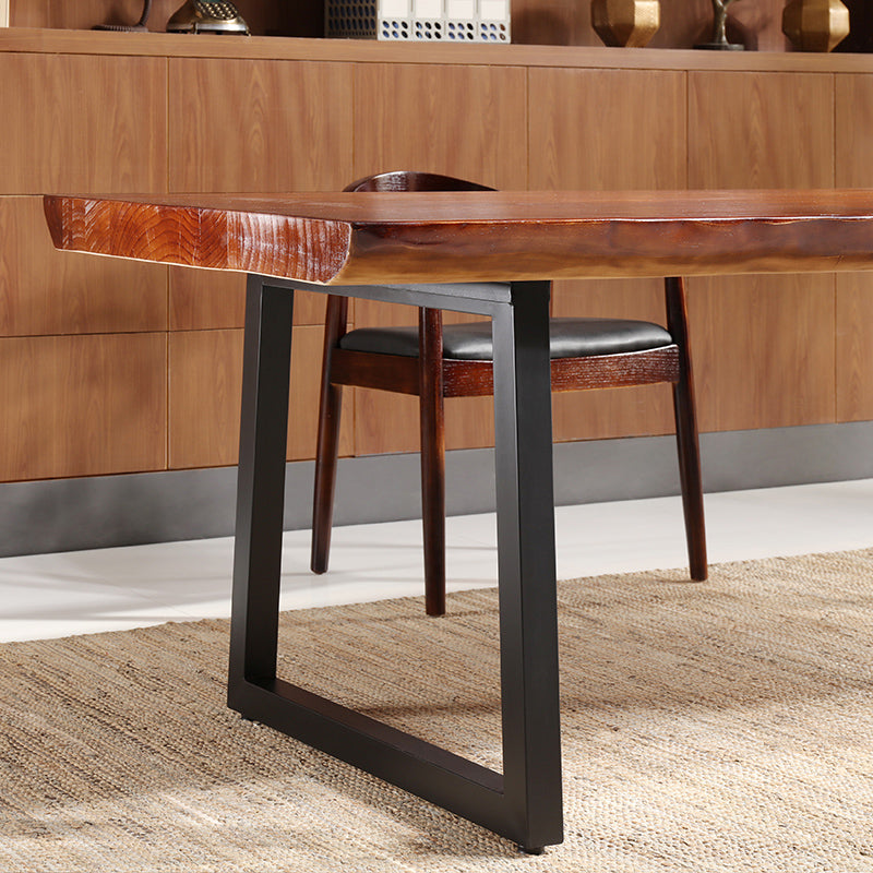 Escritorio de oficina de madera sólida de estilo de escritura de casa y oficina de estilo contemporáneo marrón