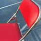 Stainless Steel Frame Conference Chair Armless Leather Back and Seat Chair