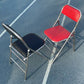 Stainless Steel Frame Conference Chair Armless Leather Back and Seat Chair