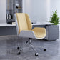 Sedia da scrivania senza braccio posteriore a medio moderna sedia da task in pelle finta