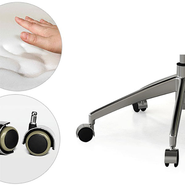 Sedia da scrivania senza braccio posteriore a medio moderna sedia da task in pelle finta