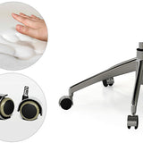 Chaise de bureau sans bras arrière Mid arrière chaise de tâche pivotante moderne en cuir moderne