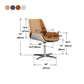 Mid Back Armless Desk Chair Modern Faux Leather Swivel Task Chair