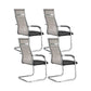 Modern Fixed Arms Office Chair High Back and Mid-Back Home Chair 4 Piece Set High-Back (Over 22 in.) Brown Clearhalo 'furn' 'furn_office_chair' 'Furniture' 'Office Chairs' 'Office Furniture' 'office_chair' 5379696