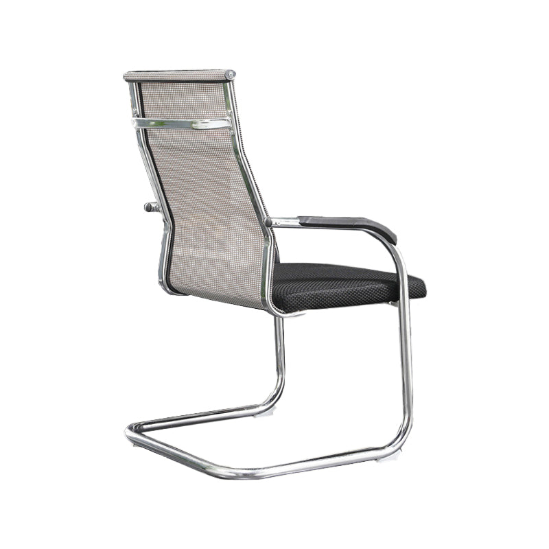 Modern Fixed Arms Office Chair High Back and Mid-Back Home Chair 1 Piece Mid-Back (14-22 in.) Brown Clearhalo 'furn' 'furn_office_chair' 'Furniture' 'Office Chairs' 'Office Furniture' 'office_chair' 5379697