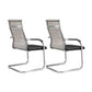 Modern Fixed Arms Office Chair High Back and Mid-Back Home Chair 2 Piece Set Mid-Back (14-22 in.) Brown Clearhalo 'furn' 'furn_office_chair' 'Furniture' 'Office Chairs' 'Office Furniture' 'office_chair' 5379699