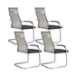 Modern Fixed Arms Office Chair High Back and Mid-Back Home Chair 4 Piece Set Mid-Back (14-22 in.) Brown Clearhalo 'furn' 'furn_office_chair' 'Furniture' 'Office Chairs' 'Office Furniture' 'office_chair' 5379701