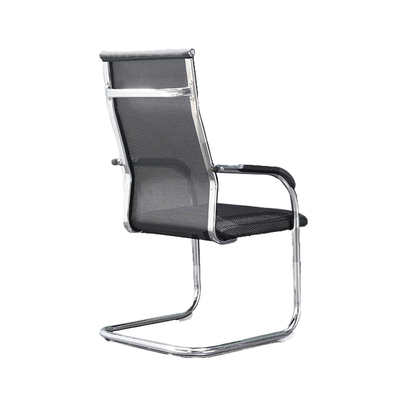 Modern Fixed Arms Office Chair High Back and Mid-Back Home Chair 1 Piece Mid-Back (14-22 in.) Black Clearhalo 'furn' 'furn_office_chair' 'Furniture' 'Office Chairs' 'Office Furniture' 'office_chair' 5379703