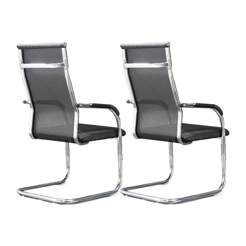 Modern Fixed Arms Office Chair High Back and Mid-Back Home Chair 2 Piece Set High-Back (Over 22 in.) Black Clearhalo 'furn' 'furn_office_chair' 'Furniture' 'Office Chairs' 'Office Furniture' 'office_chair' 5379710