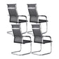 Modern Fixed Arms Office Chair High Back and Mid-Back Home Chair 4 Piece Set High-Back (Over 22 in.) Black Clearhalo 'furn' 'furn_office_chair' 'Furniture' 'Office Chairs' 'Office Furniture' 'office_chair' 5379711