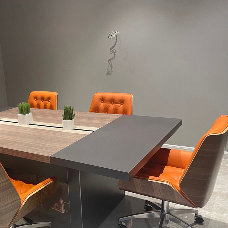 Mid Back Desk Chair Modern Faux Leather Armless Working Chair Clearhalo 'furn' 'furn_office_chair' 'Furniture' 'Office Chairs' 'Office Furniture' 'office_chair' 5379735