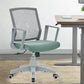 Mesh Mid Back Desk Chair Contemporary Fixed Arms Bureau stoel met wielen