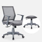 Mesh Mid Back Desk Chair Contemporary Fixed Arms Bureau stoel met wielen