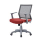 Mesh Mid Back Desk Chair Contemporary Fixed Arms Bureau stoel met wielen