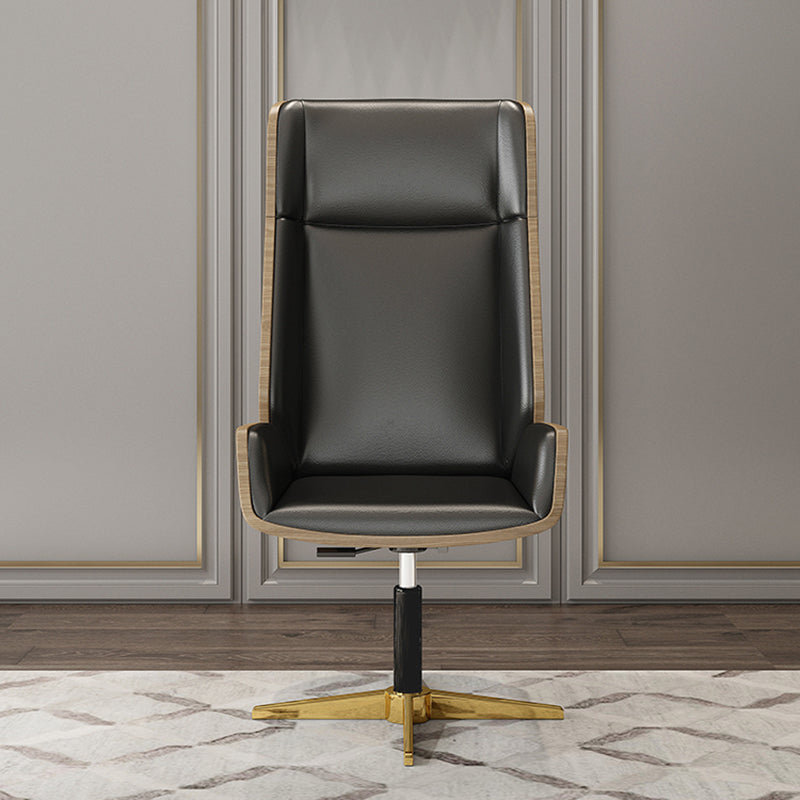 Executive Swivel Office Chair Modern High Back Desk Chair with Armless Without Casters Black Clearhalo 'furn' 'furn_office_chair' 'Furniture' 'Office Chairs' 'Office Furniture' 'office_chair' 5379829