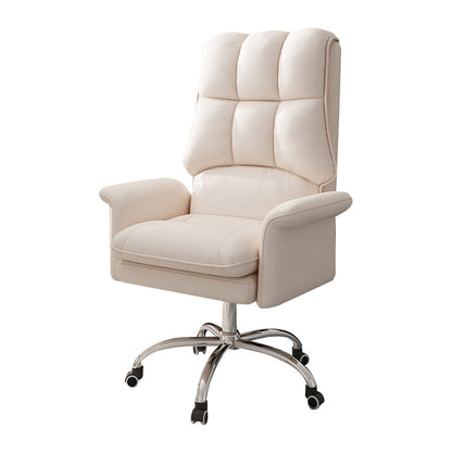 Stalen basis moderne taakstoel met gewatteerde armen High Back Computer Desk stoel