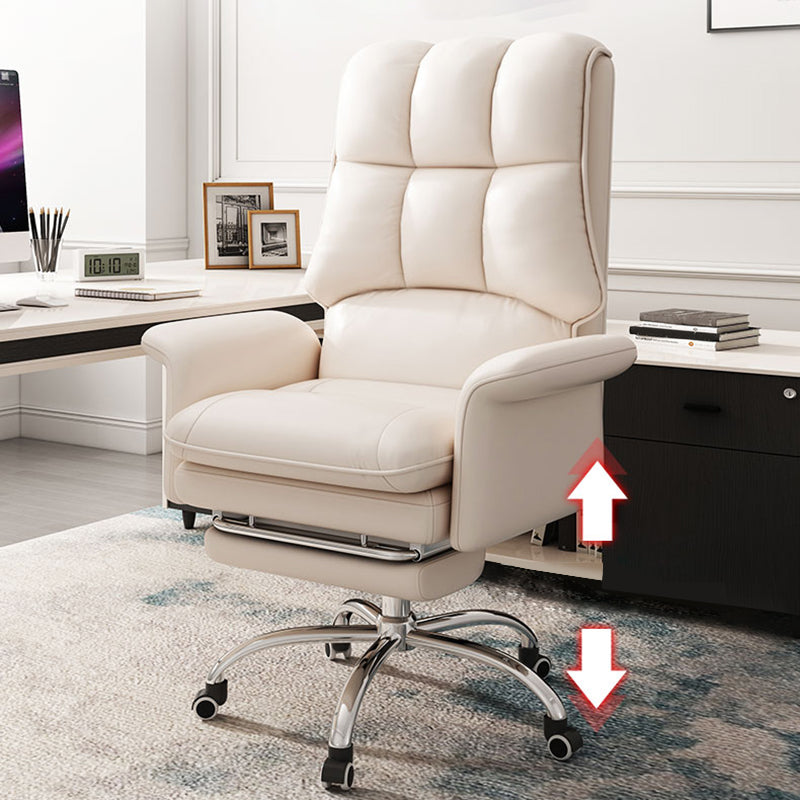 Stalen basis moderne taakstoel met gewatteerde armen High Back Computer Desk stoel