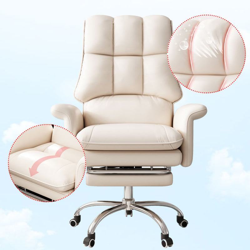 Stalen basis moderne taakstoel met gewatteerde armen High Back Computer Desk stoel