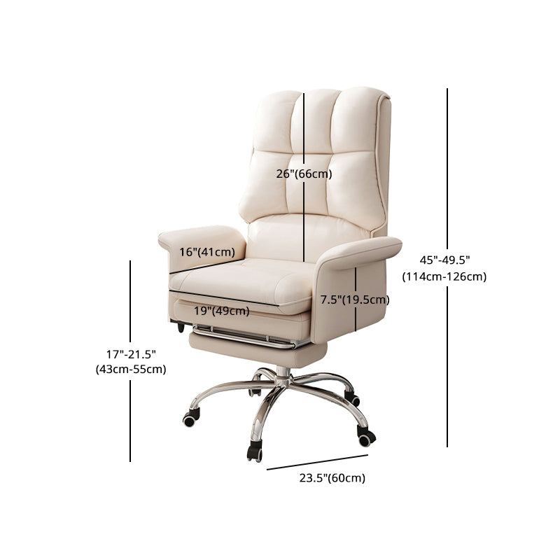 Stalen basis moderne taakstoel met gewatteerde armen High Back Computer Desk stoel