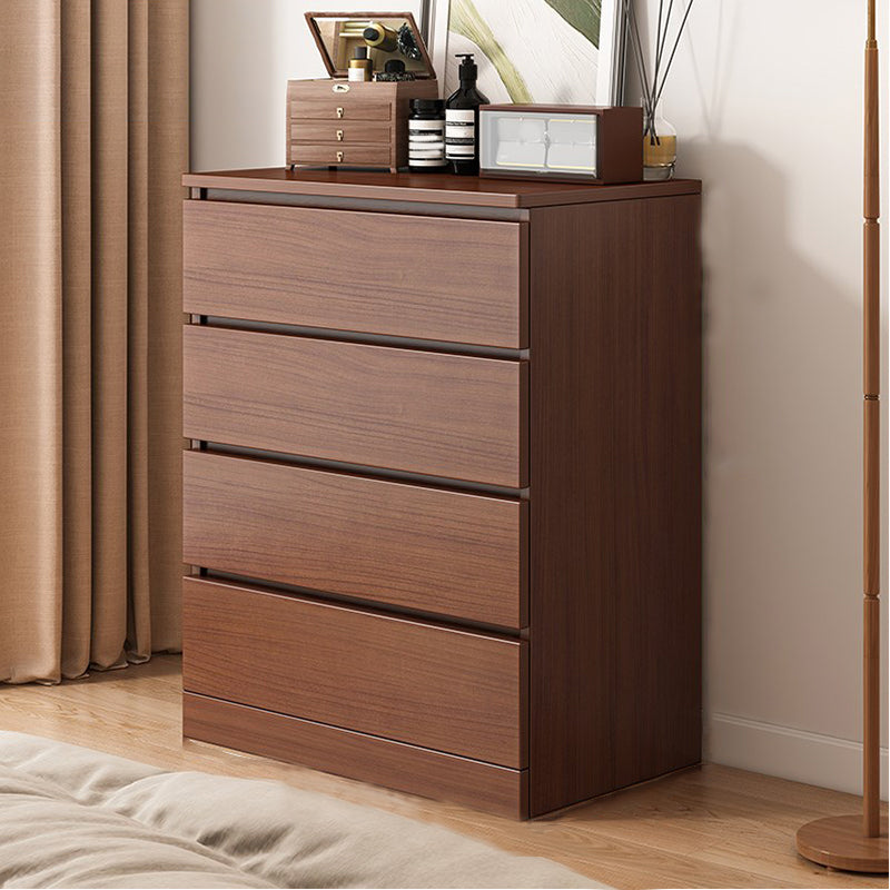 Walnut Storage Chest Modern Bedroom Storage Chest Dresser with 3 / 4 / 5 / 6 Drawers 24"L x 16"W x 35"H 4 Clearhalo 'Bedroom Furniture' 'Dressers & Chests' 'dressers_chests' 'furn' 'furn_dressers_chests' 'Furniture' 5379916