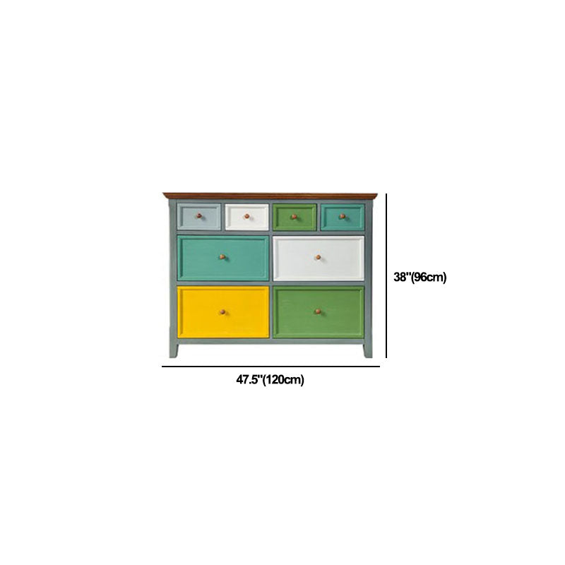 Rangement en bois coffre américain commode de rangement de style traditionnel américain avec tiroirs