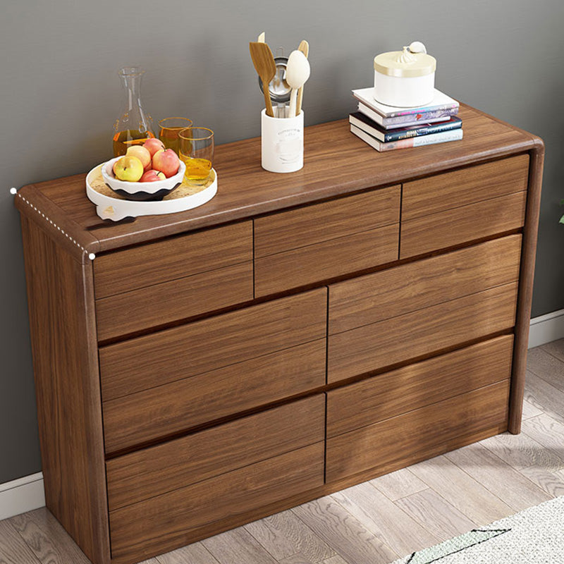 Rangement marron en bois coffre de rangement de style moderne commode avec tiroirs