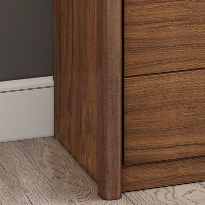 Rangement marron en bois coffre de rangement de style moderne commode avec tiroirs