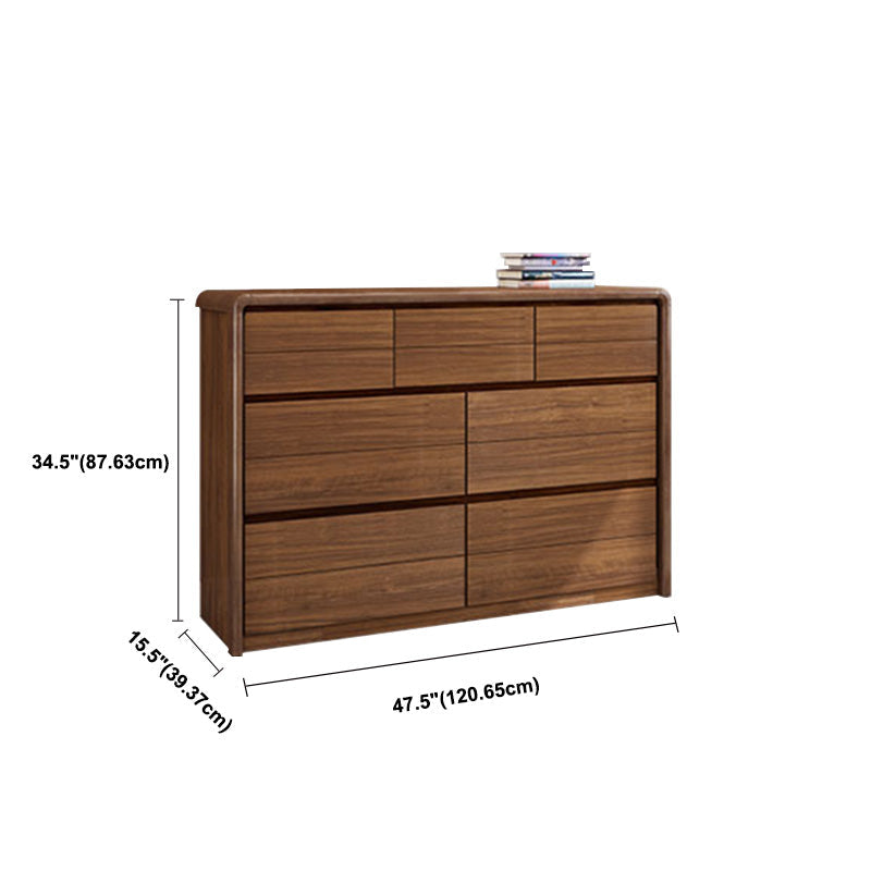 Houten bruine opbergkast moderne stijl opbergkast dressoir met laden