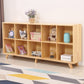 Contemporary Pine Wood Bookshelf Closed Back Bookcase for Home Office