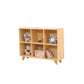 Contemporary Pine Wood Bookshelf Closed Back Bookcase for Home Office