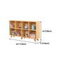 Contemporary Pine Wood Bookshelf Closed Back Bookcase for Home Office
