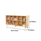 Contemporary Pine Wood Bookshelf Closed Back Bookcase for Home Office