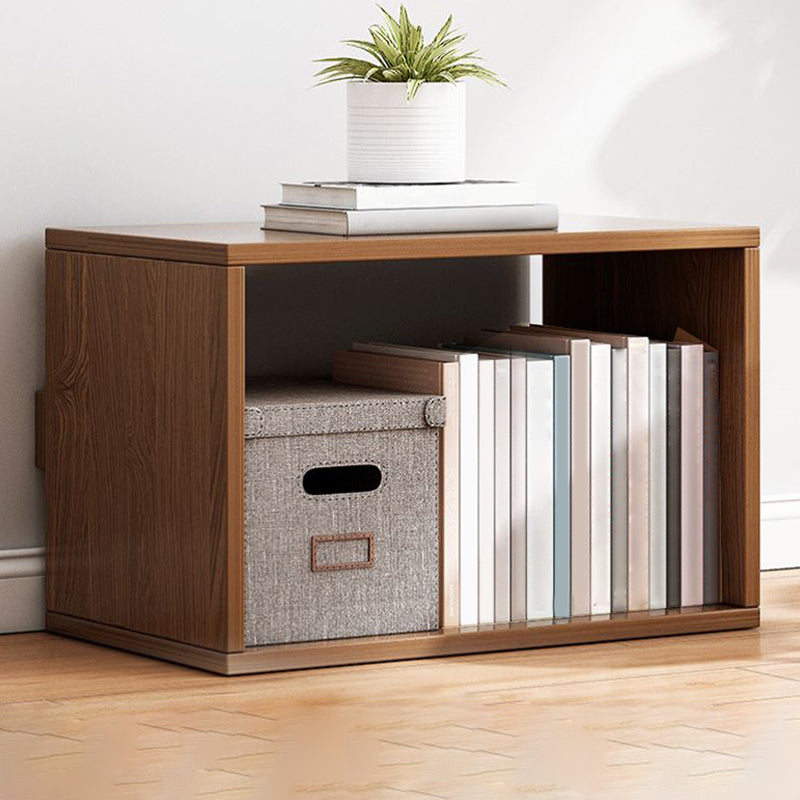 Contemporary Engineer Wood Bookshelf Open Back Bookcase,17.7"L x 7.9"W x 11"H Walnut Clearhalo 'Bookcases' 'furn' 'furn_bookcases' 'Furniture' 'Office Furniture' 5380148