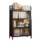 Modern Style Bookshelf Metal Closed Back Bookcase with Door for Office 31.5"L x 10.6"W x 55.1"H Black Clearhalo 'Bookcases' 'furn' 'furn_bookcases' 'Furniture' 'Office Furniture' 5380166