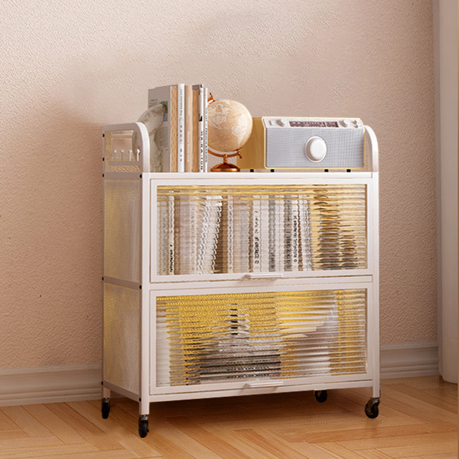 Modern Style Bookshelf Metal Closed Back Bookcase with Door for Office Clearhalo 'Bookcases' 'furn' 'furn_bookcases' 'Furniture' 'Office Furniture' 5380178