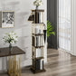 Modern Style Metal Bookshelf Open Back Bookcase for Home Office