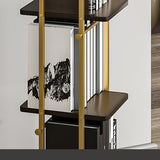 Modern Style Metal Bookshelf Open Back Bookcase for Home Office