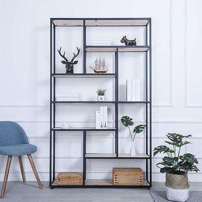 Scaffale moderno a pavimento in ferro Scaffale per libri Etagere largo 12 pollici