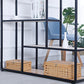 Scaffale moderno a pavimento in ferro Scaffale per libri Etagere largo 12 pollici