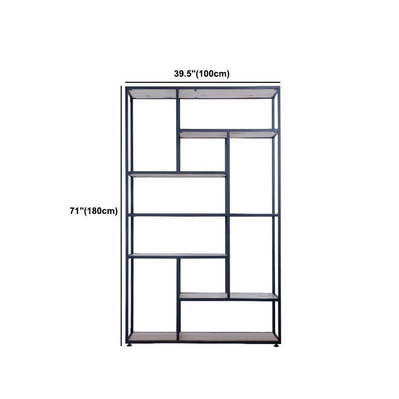 Scaffale moderno a pavimento in ferro Scaffale per libri Etagere largo 12 pollici