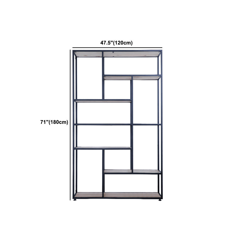 Scaffale moderno a pavimento in ferro Scaffale per libri Etagere largo 12 pollici