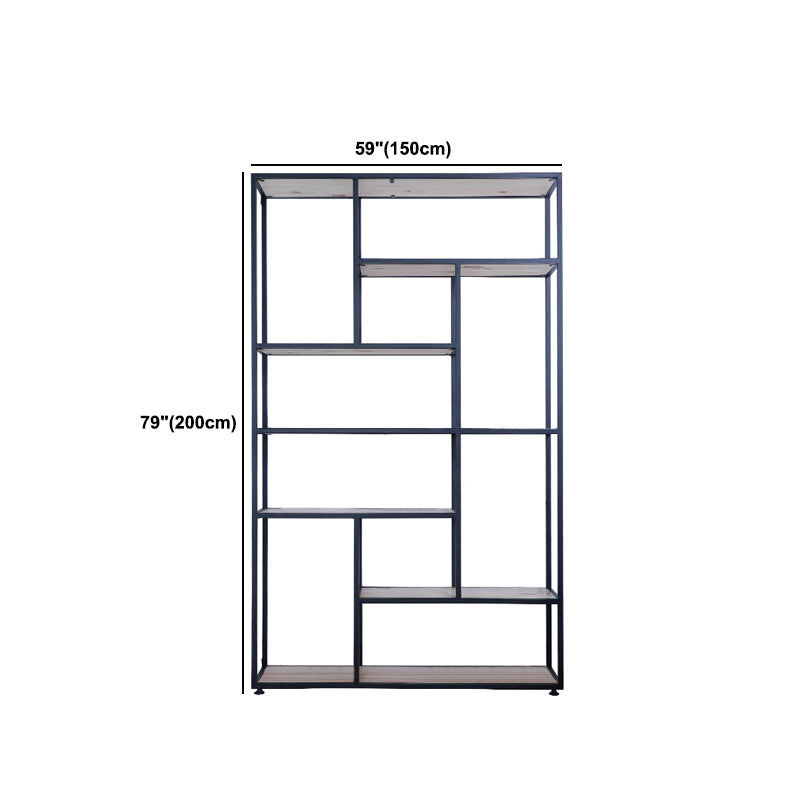 Scaffale moderno a pavimento in ferro Scaffale per libri Etagere largo 12 pollici