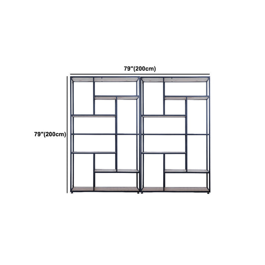 Contemporary Iron Floor Type Bookshelf 12-inch Wide Etagere Bookshelf