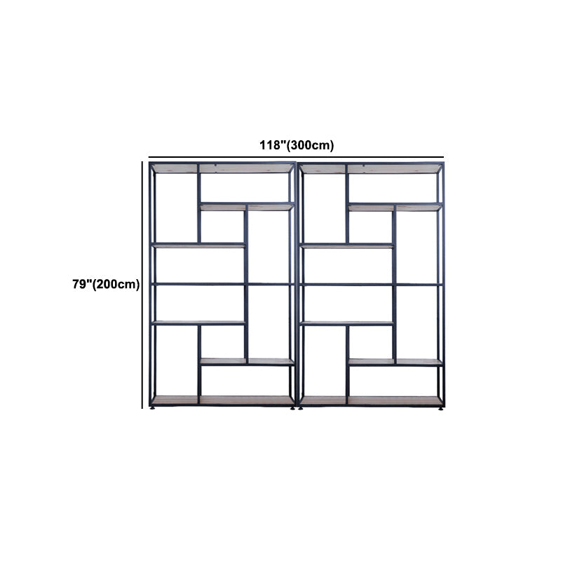 Scaffale moderno a pavimento in ferro Scaffale per libri Etagere largo 12 pollici