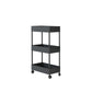 Modern Plastic Bookcase, Geometric Bookshelf with Caster Wheels for Any Room