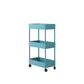 Modern Plastic Bookcase, Geometric Bookshelf with Caster Wheels for Any Room