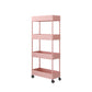 Modern Plastic Bookcase, Geometric Bookshelf with Caster Wheels for Any Room