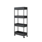 Modern Plastic Bookcase, Geometric Bookshelf with Caster Wheels for Any Room