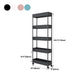 Modern Plastic Bookcase, Geometric Bookshelf with Caster Wheels for Any Room